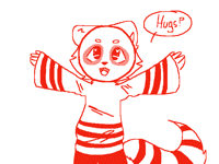 raccoon with sweater!