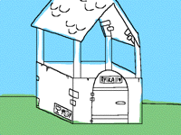 AyiKaii’s cardboard box house