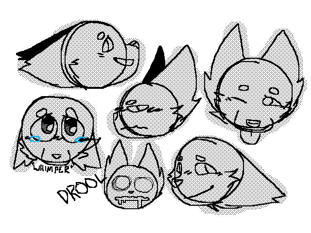 practicing face poses / perspectives