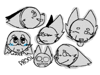 practicing face poses / perspectives