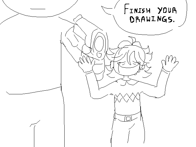 I need the art gods to hold me at gunpoint