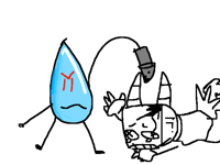 Poor omega being stabbed by sweat