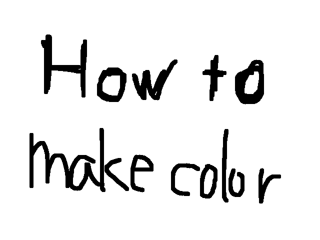 how to make color