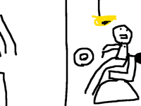 トイレに閉じこめられた!