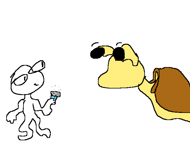 Dis snail need 2 back off
