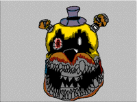 Nightmare fredbear drawing