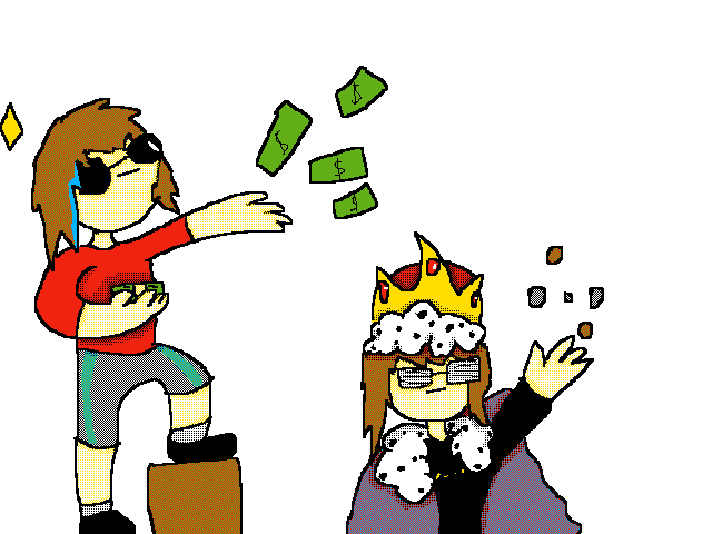 When u and ur friend find a dollar on le ground