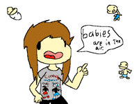 Mistakenly told mom that babies are in the air
