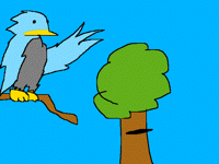 I can't really draw birds or trees.