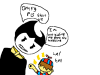 Bendy hates balloon boy...