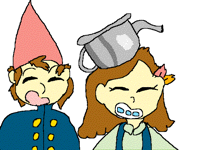 Over the garden falls
