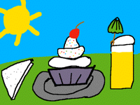 Cupcake and lemonade