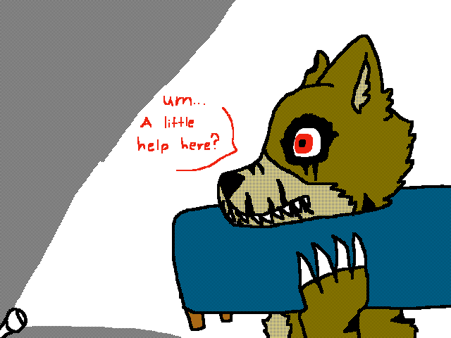 I think nightmare fredbear is stuck