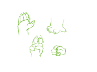 Some practice of furry hands