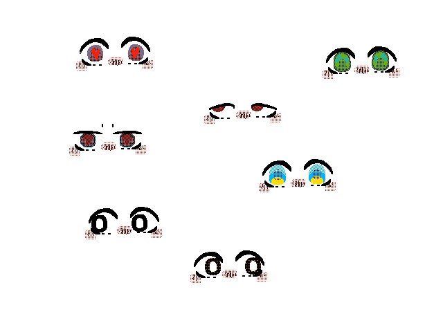 Bunch of eyes blinking aa