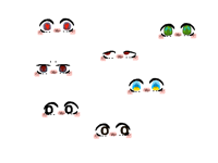 Bunch of eyes blinking aa