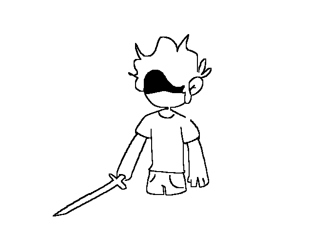 I can swing my sword . Smooth animation