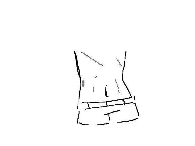 Mateos stomach and back