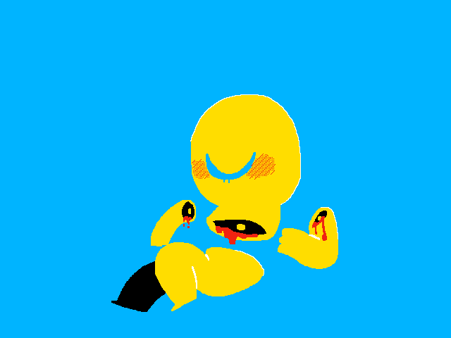 Close your eye with uh white lol