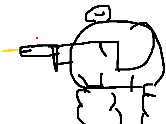 Fat boy with gun
