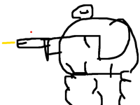 Fat boy with gun