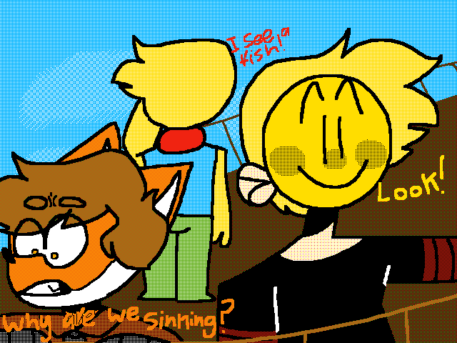 Me and some mates playing a boat game