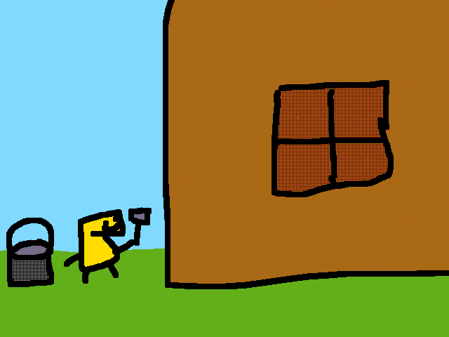 Now I can give the shed a fresh coat of paint