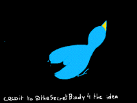 Flying blue bird