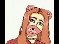 drawing of a kinda old photo of me