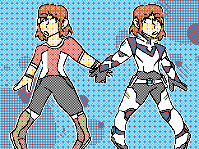she has a casual outfit that I'm still deciding on