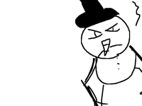 Angry snowman