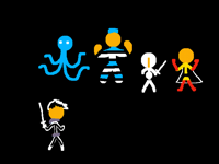 One punch stickman characters