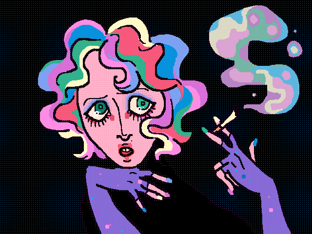 Candy coloured clown