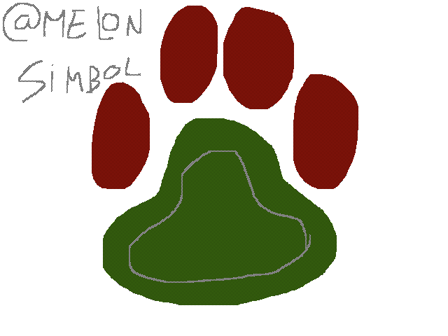 @MelonTheCat simbol: colored paw