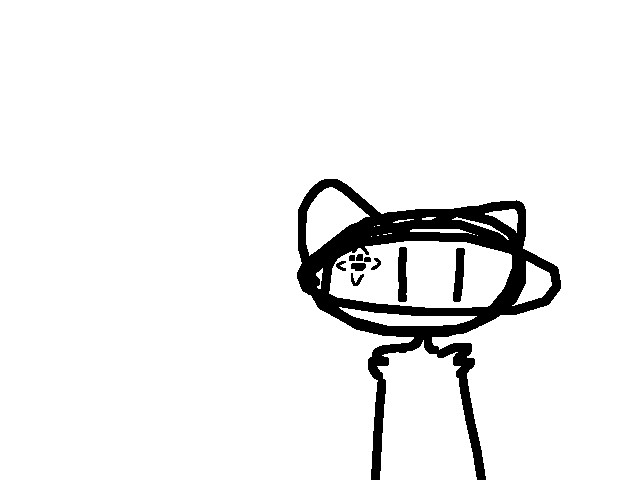 Draw a back round for my beloved space catto