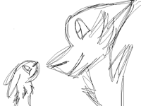 The wolf and bunny (W.I.P.)