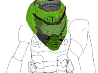 Remember this sketch, with a helmet!