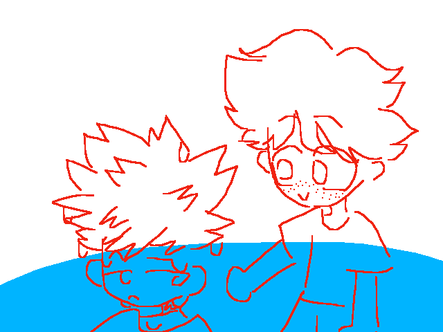 Kaachan being helped by deku-kun