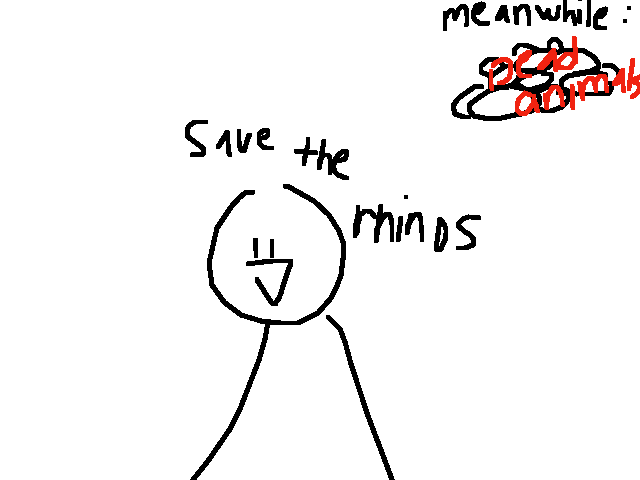 Save the rhinos but in a nutshell
