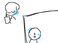 I saw sans with his ketchup