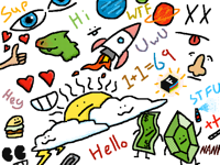 Colored doodles (stuff added)