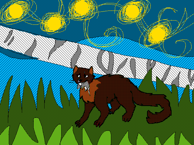 Pinemarten hunting with Dakota.(old)