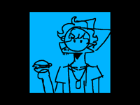 klaus holding a hamburger