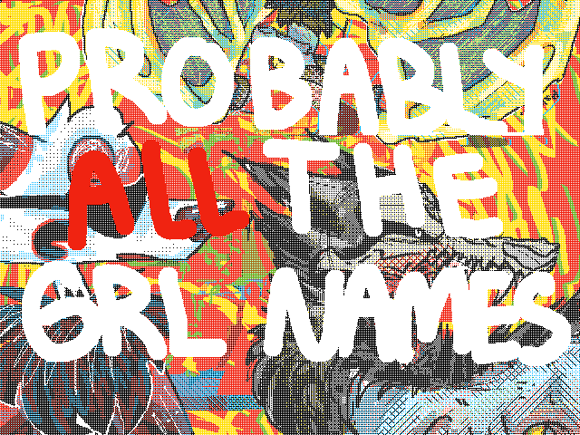 Help me list all the girl names