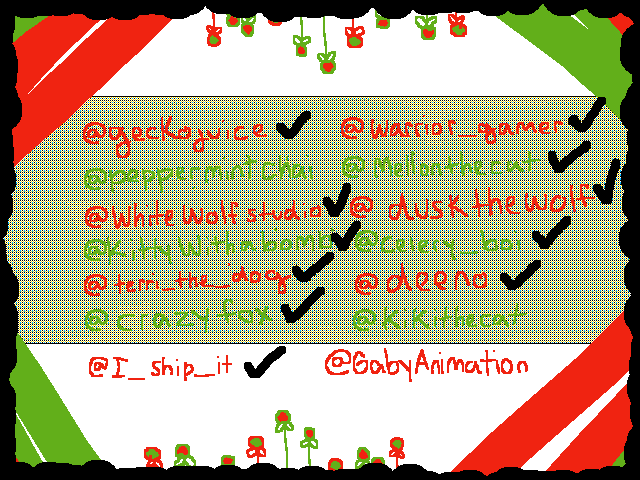 Christmass drawings list!