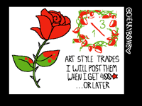 Blood and roses.