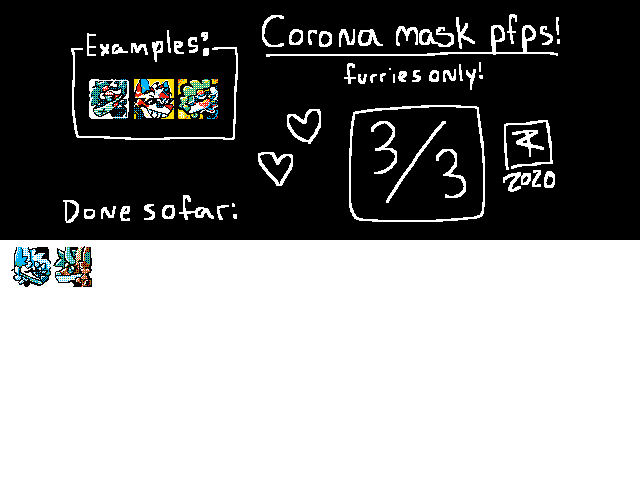 Corona mask pfp customs // closed