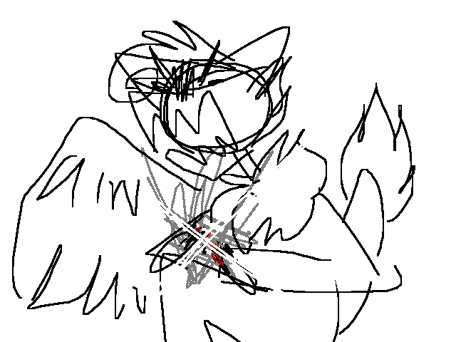 Casually breaks pencil