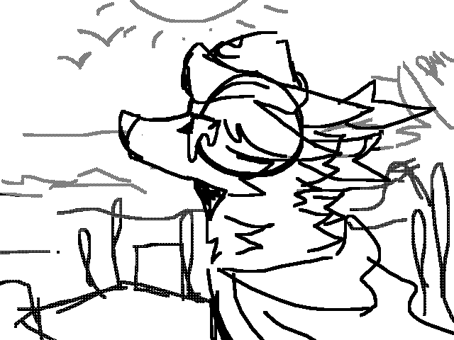 the sailor looks out into the vast empty sea