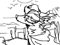 the sailor looks out into the vast empty sea